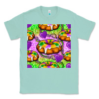 Seafoam Mardi Gras king cake seamless pattern Classic Tee - BundleAndBundleShop