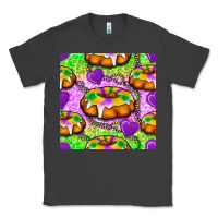 Smoke Mardi Gras king cake seamless pattern Classic Tee - BundleAndBundleShop