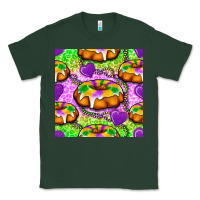 Sports Green Mardi Gras king cake seamless pattern Classic Tee - BundleAndBundleShop