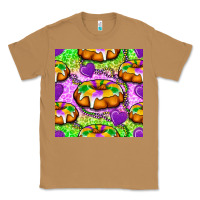 Toasted Coconut Mardi Gras king cake seamless pattern Classic Tee - BundleAndBundleShop