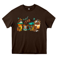 Chocolate Brown rodeo coffee Heavy Core Tee - Jasminsmagicworld