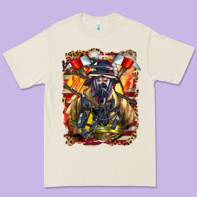 Firefighter Axe And Ladder Premium Tee Designed By Lillyallendesigns