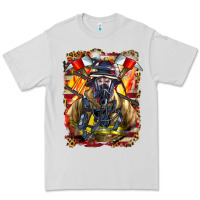 Dove Grey firefighter axe and ladder Premium Tee - LillyAllenDesigns