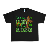 Black I Am Not Lucky I Am Blessed St. Patricks Urban Heavy Tee - BundleAndBundleShop