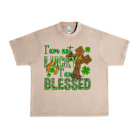 French Oak I Am Not Lucky I Am Blessed St. Patricks Urban Heavy Tee - BundleAndBundleShop