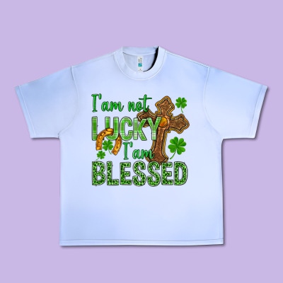 I Am Not Lucky I Am Blessed St. Patricks Urban Heavy Tee Designed By Bundleandbundleshop