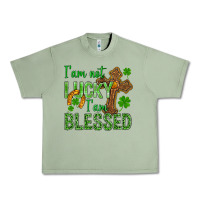 Oil Green I Am Not Lucky I Am Blessed St. Patricks Urban Heavy Tee - BundleAndBundleShop