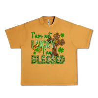 Peanut Butter I Am Not Lucky I Am Blessed St. Patricks Urban Heavy Tee - BundleAndBundleShop