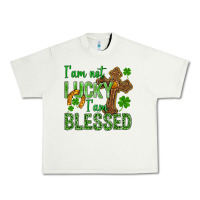Pistachio I Am Not Lucky I Am Blessed St. Patricks Urban Heavy Tee - BundleAndBundleShop