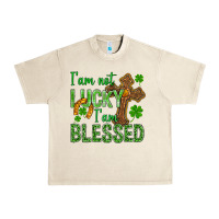 Sandshell I Am Not Lucky I Am Blessed St. Patricks Urban Heavy Tee - BundleAndBundleShop