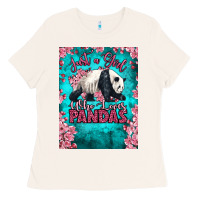 Bone just a girl who loves pandas Ladies Tee - LillyAllenDesigns