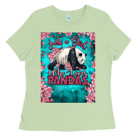 Matcha just a girl who loves pandas Ladies Tee - LillyAllenDesigns