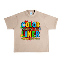 French Oak color outside the liner autism awareness Urban Heavy Tee - JahusDesignShop