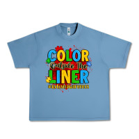 Pebble Blue color outside the liner autism awareness Urban Heavy Tee - JahusDesignShop