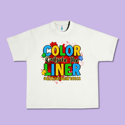 Color Outside The Liner Autism Awareness Urban Heavy Tee Designed By Jahusdesignshop
