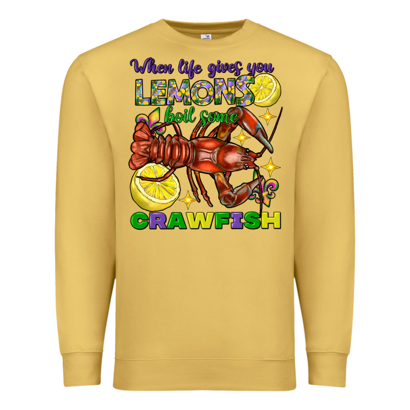 When Life Gives You Lemons Boil Some Crawfish Premium Sweatshirt by FaDigitalArtStudio | Teevron