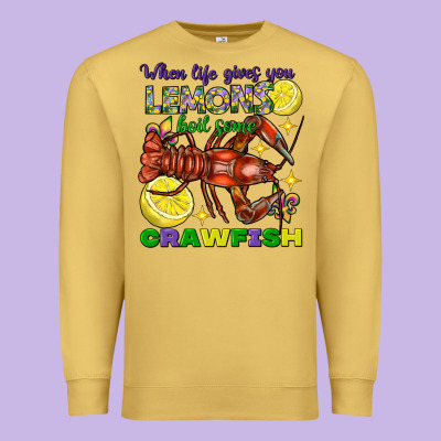 When Life Gives You Lemons Boil Some Crawfish Premium Sweatshirt Designed By Fadigitalartstudio