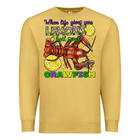 Antique Gold When life gives you lemons boil some crawfish Premium Sweatshirt - FaDigitalArtStudio
