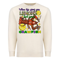 Sandshell When life gives you lemons boil some crawfish Premium Sweatshirt - FaDigitalArtStudio