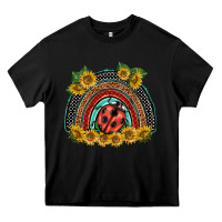 Black ladybuy  rainbow Heavy Core Tee - BarkalooDesign