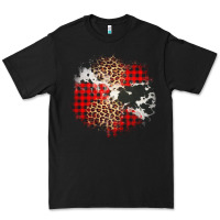 Black leopard cowhide Christmas plaid patches Premium Tee - Jasminsmagicworld