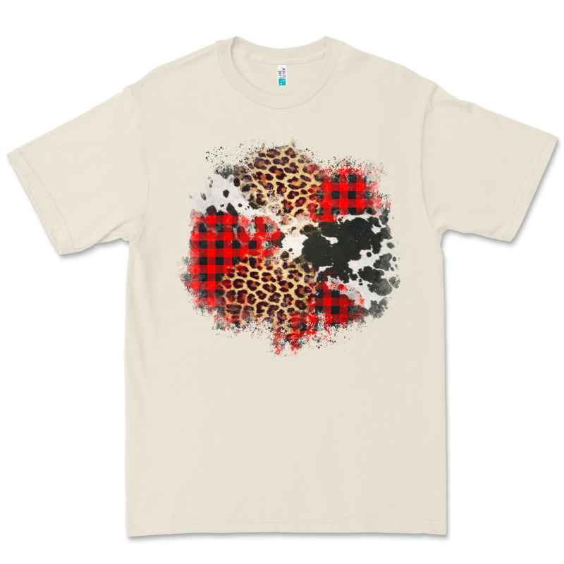 Leopard Cowhide Christmas Plaid Patches Premium Tee by Jasminsmagicworld | Teevron