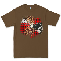 Cacao leopard cowhide Christmas plaid patches Premium Tee - Jasminsmagicworld