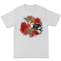 Dove Grey leopard cowhide Christmas plaid patches Premium Tee - Jasminsmagicworld