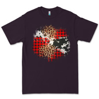 Plum leopard cowhide Christmas plaid patches Premium Tee - Jasminsmagicworld