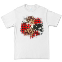 White leopard cowhide Christmas plaid patches Premium Tee - Jasminsmagicworld