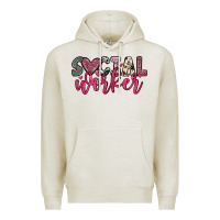 Oatmeal Heather social worker Premium Hoodie - OliviaCreatesArt