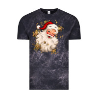 Cloud Black Christmas santa claus Vintage Tee - MaliasSmallBusiness