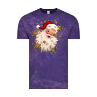Cloud Purple Christmas santa claus Vintage Tee - MaliasSmallBusiness