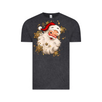 Vintage Black Christmas santa claus Vintage Tee - MaliasSmallBusiness