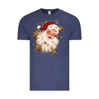 Vintage Denim Christmas santa claus Vintage Tee - MaliasSmallBusiness