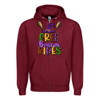 Burgundy free broom rides Zipper Hoodie - CowGirlArtShop