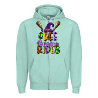 Seafoam free broom rides Zipper Hoodie - CowGirlArtShop