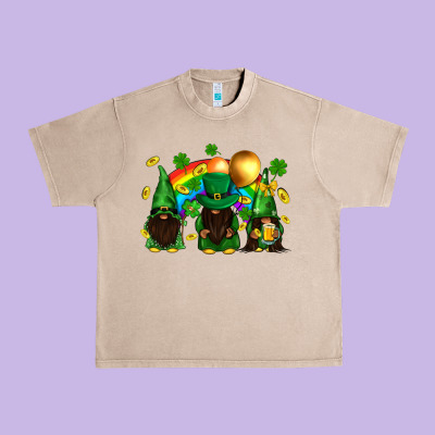 St. Patrick's Afro Gnomies With Rainbow Urban Heavy Tee Designed By Bundleandbundleshop