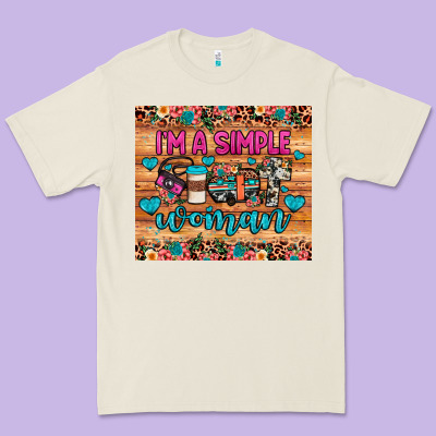 I'm A Simple Woman Premium Tee Designed By Jahusdesignshop