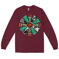 Burgundy western windmill Long Sleeve Tee - Jasminsmagicworld