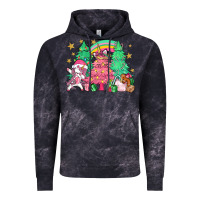 Cloud Black Unicorn Christmas trees Vintage Hoodie - NancyCooperArtShop