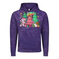 Cloud Purple Unicorn Christmas trees Vintage Hoodie - NancyCooperArtShop