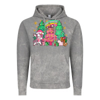 Cloud Rock Unicorn Christmas trees Vintage Hoodie - NancyCooperArtShop