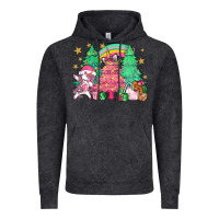 Vintage Black Unicorn Christmas trees Vintage Hoodie - NancyCooperArtShop