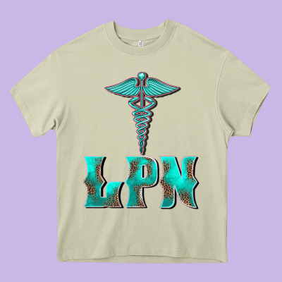 Licensed Practical Nurse Medical Symbol Heavy Core Tee Designed By Barkaloodesign