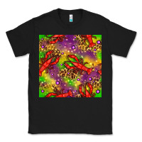 Black Mardi Gras Lobster Seamless Pattern Classic Tee - BundleAndBundleShop