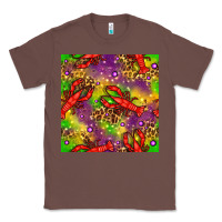 Chestnut Mardi Gras Lobster Seamless Pattern Classic Tee - BundleAndBundleShop