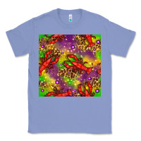 Colony Blue Mardi Gras Lobster Seamless Pattern Classic Tee - BundleAndBundleShop
