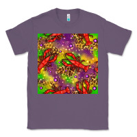 Lavender Mardi Gras Lobster Seamless Pattern Classic Tee - BundleAndBundleShop