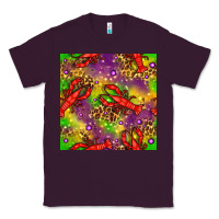 Plum Mardi Gras Lobster Seamless Pattern Classic Tee - BundleAndBundleShop